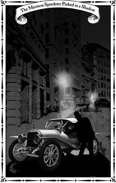 The Marmon 32 Speedster parked on wall street in a shadow between two - photo 2