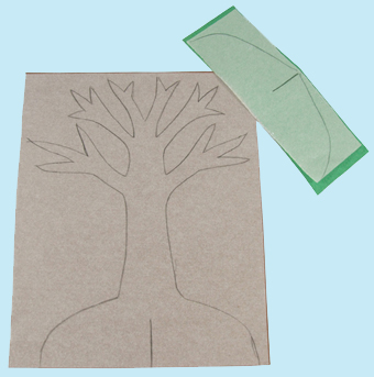 1 Use a pencil and tracing paper to transfer the tree trunk pattern to a piece - photo 9