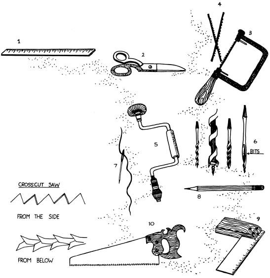 11 Claw hammer 12 Paintbrushes 13 Hand drill 14 Twist drills 15 Screw - photo 4