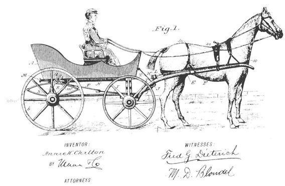 Patent drawing for Annie Chiltons Horse Detacher and Brake That was exactly - photo 3