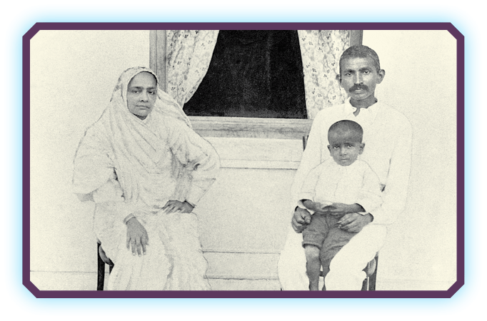 Gandhi his wife Ba and an unknown child in 1913 Gandhi was an average - photo 7