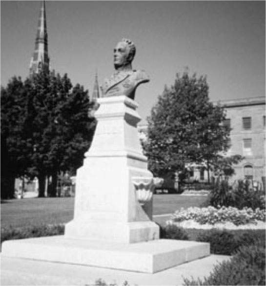 Bust of General Brock on the green in Court House Square Brockville Cast in - photo 6