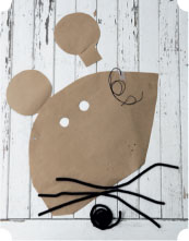 1 Cut out the mouse face from a piece of brown paper as shown Then carefully - photo 10