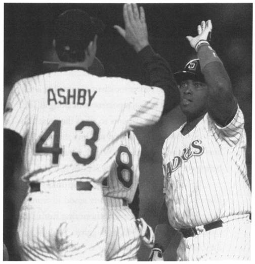 Tony receives congratulations from teammate Andy Ashby after another of Tonys - photo 8