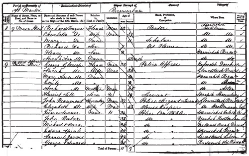 George Glossop listed on the 1851 census HO1072054313 Held in Birmingham - photo 4