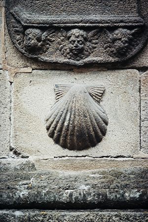 The scallop shell symbol of St Jamess arrival in Spain by sea and emblem of - photo 3