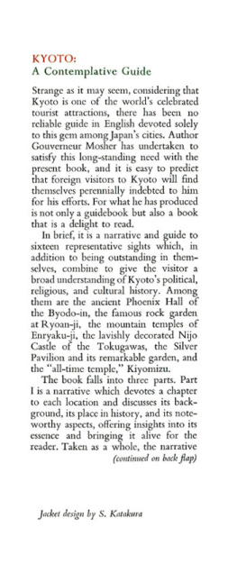 Gouverneur Mosher Kyoto. A Contemplative Guide