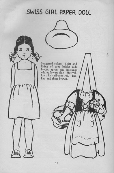 Swiss girl paper doll Instructor Handbook Series Handwork for all Grades F - photo 3