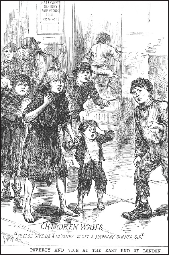 East End children beg for money to buy food Barefoot children were a common - photo 7