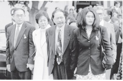 Family members leaving the church after memorial service for Vanessa Samson - photo 6