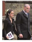 Matthew Wales and his wife Maritza leaving the funeral of his mother - photo 28