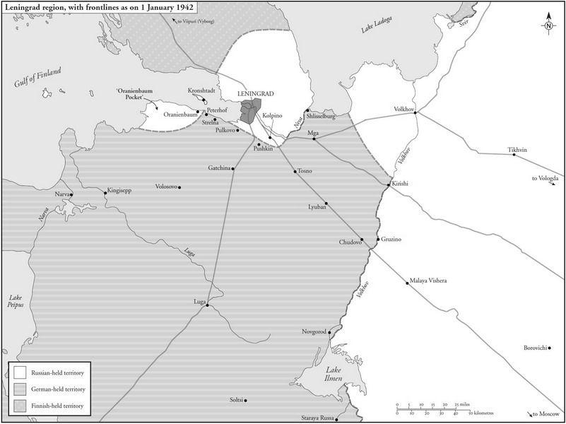 Leningrad region with frontlines as on 1 January 1942Leningrad city centre - photo 2