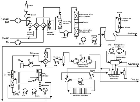 Flow sheet of an ammonia plant Adapted from 213 A12 - photo 3