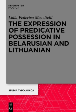 Lidia Mazzitelli - The Expression of Predicative Possession