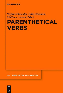 Stefan Schneider - Parenthetical Verbs