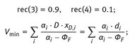 The unknown variables d 1 d 2 d 5 and V min are determined by solving the - photo 23