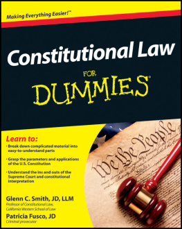 Patricia Fusco - Constitutional Law For Dummies