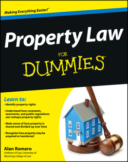 Alan R. Romero - Property Law For Dummies