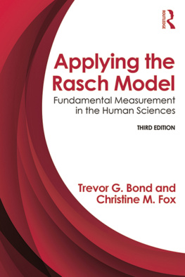 Trevor G. Bond - Applying the Rasch Model: Fundamental Measurement in the Human Sciences, Third Edition