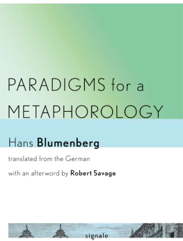 Hans Blumenberg - Paradigms for a Metaphorology