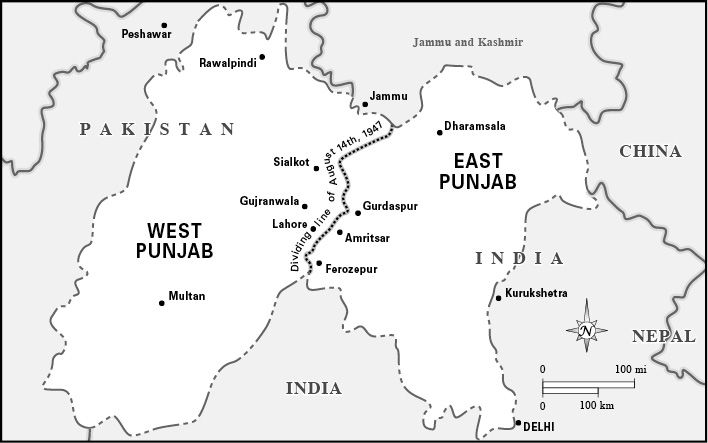 United Punjab in 1946 with the Partitioning Line of August 14 1947 - photo 4