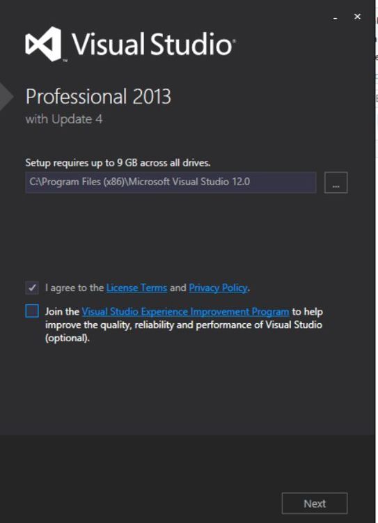 Figure 7 Not Agree to join the Visual Studio Experience Improvement Program - photo 9