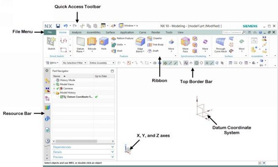 Notice these important features of the NX window User Interface Various - photo 4