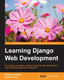 Sanjeev Jaiswal Learning Django Web Development