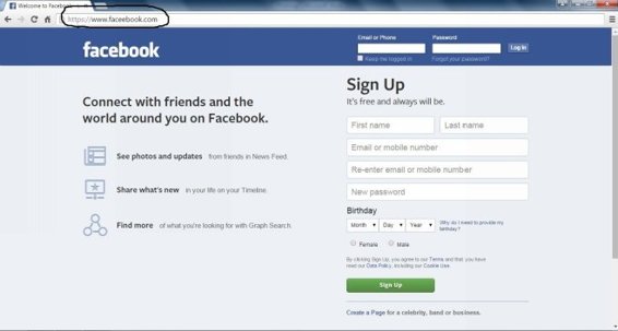 Now look at the rounded area The Address Bar Its httpsfaceebookcom an - photo 3