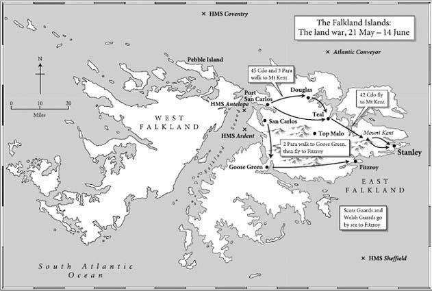 The final land battles of the Falklands war took place in two distinct phases - photo 4