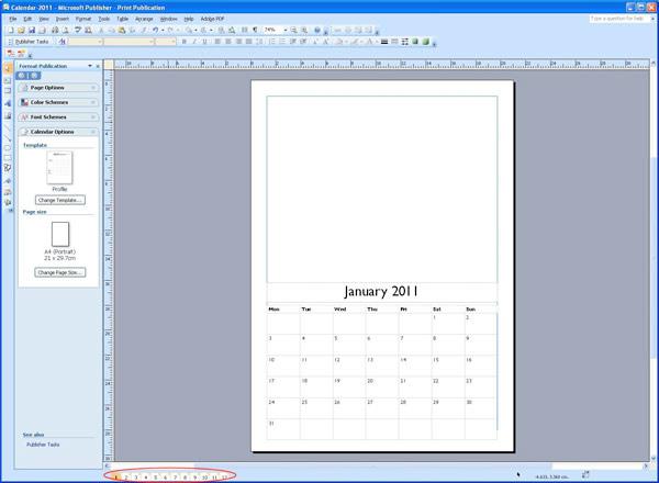 This customised calendar template automatically sets up a page for each month - photo 9