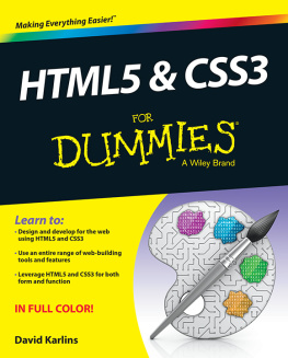 David Karlins - HTML5 and CSS3 For Dummies