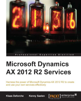 Klaas Deforche - Microsoft Dynamics Ax 2012 R2 Services