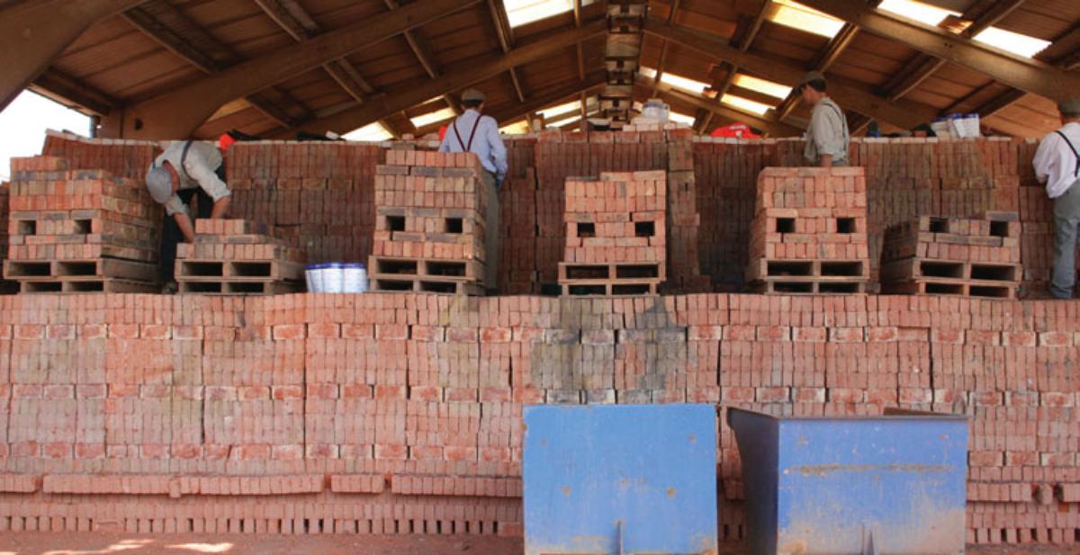 Traditional clamp fired brick-making at Ibstocks Chailey Brickworks in the - photo 2