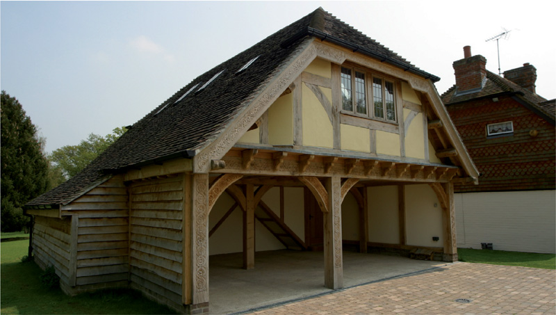 Two-bay oak-framed garage with room over Oak-framed garages are proving - photo 7