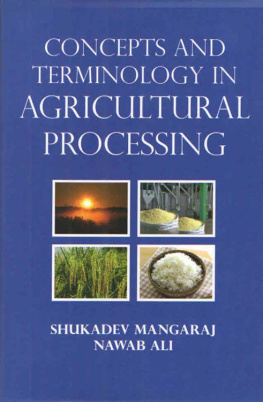 Ali Nawab Concepts and terminology in agricultural processing