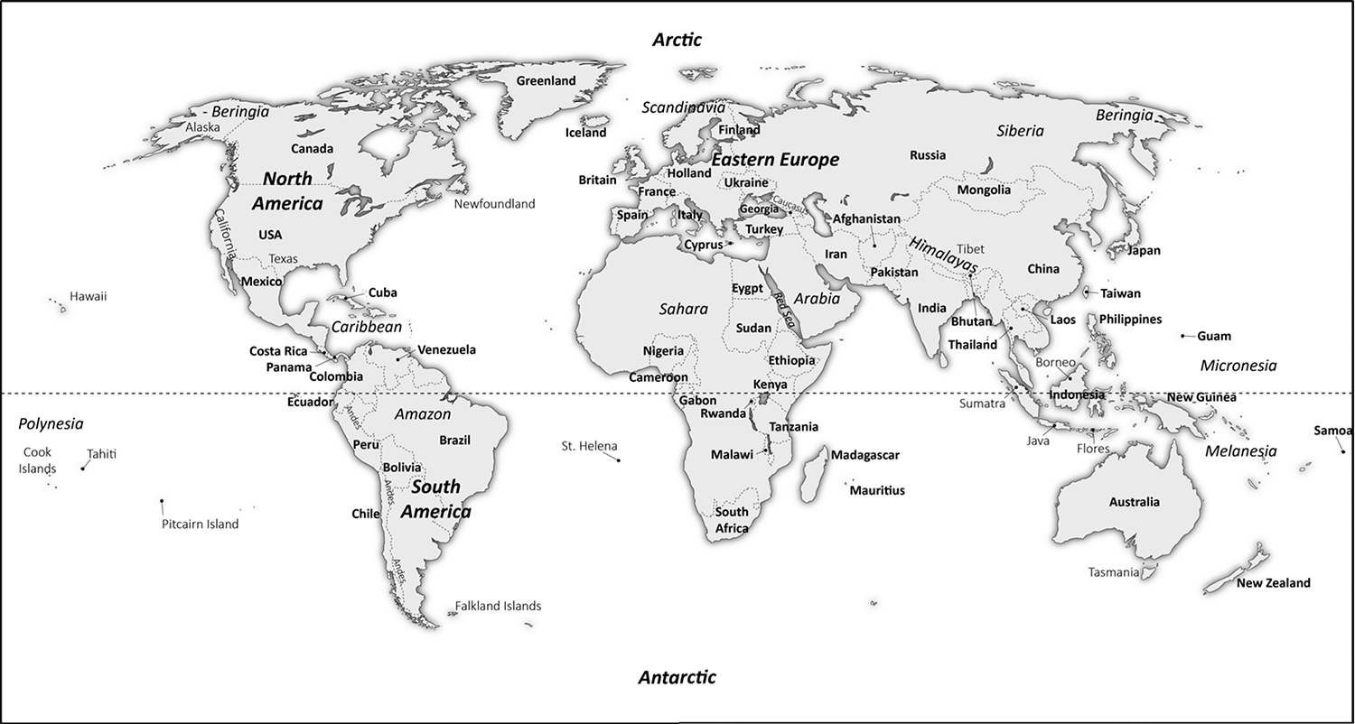 Map of the world showing regions and sites mentioned in the text Credit John - photo 2