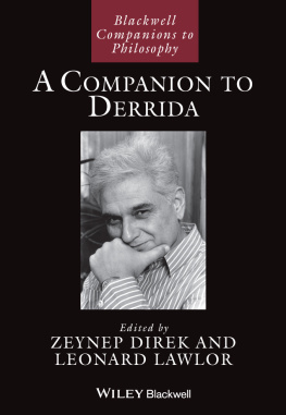 Zeynep Direk A Companion to Derrida