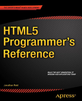 Jonathan Reid - HTML5 Programmers Reference