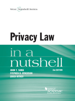 John Soma Privacy Law in a Nutshell