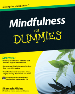 Shamash Alidina Mindfulness For Dummies