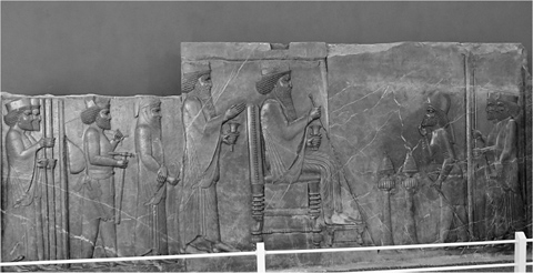 2 The Treasury Relief Tehran Museum The king probably Xerxes but possibly - photo 4