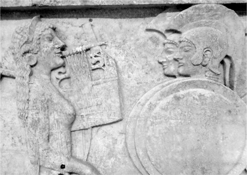 11 Relief of musician and warriors from the Polyxena tomb now in the anakkale - photo 13