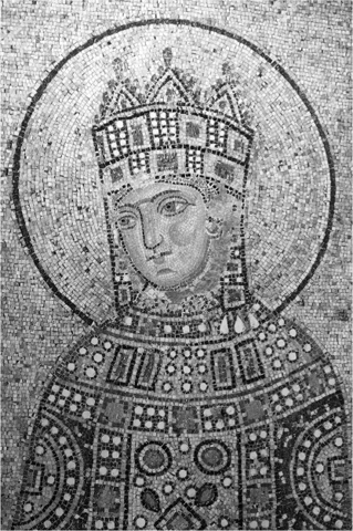 24 Empress Zoe niece of Basil II depicted in a mosaic from Hagia Sophia - photo 26
