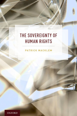 Patrick Macklem The Sovereignty of Human Rights