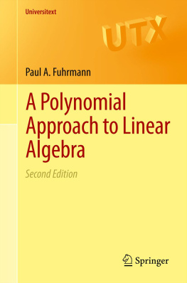 Paul A. Fuhrmann - A Polynomial Approach to Linear Algebra