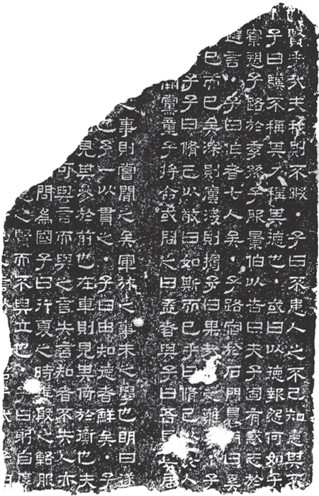 Analects of Confucius stone stele fragment Imperial scholars using a special - photo 1