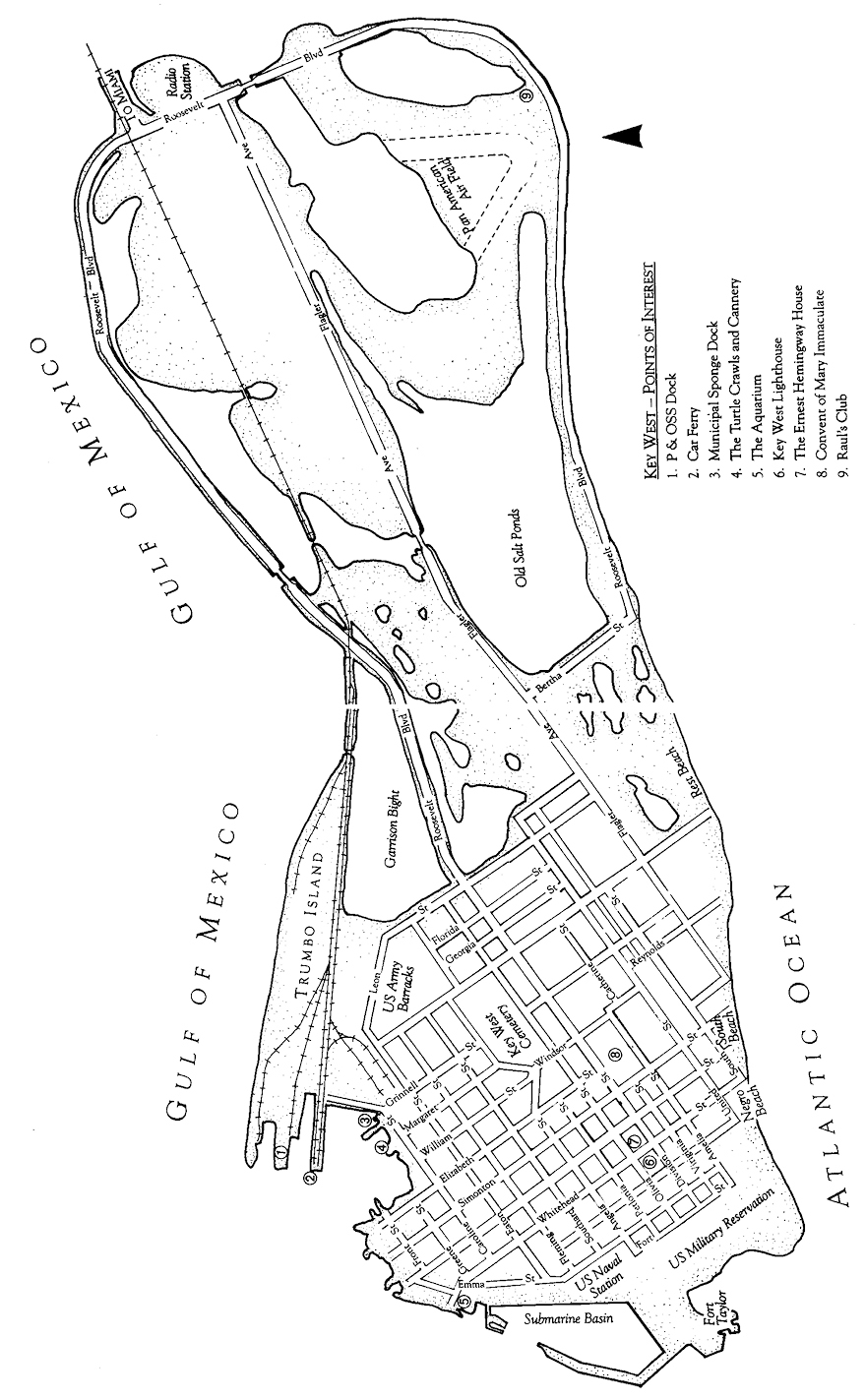 Map of Key West c 1936 Map of the Florida Keys before the 1935 hurricane - photo 3