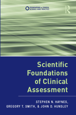 Stephen N. Haynes Scientific Foundations of Clinical Assessment