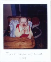 Thanks for my first chocolate GMA Our first interactions with food from baby - photo 6